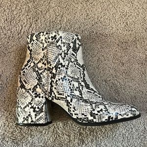Snake Skin Ankle Booties
